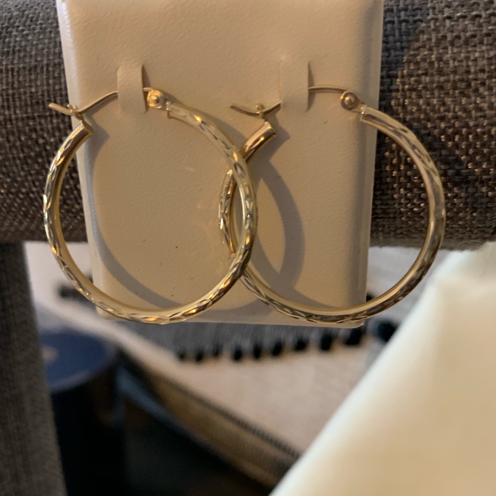10K Yellow Gold Hoops